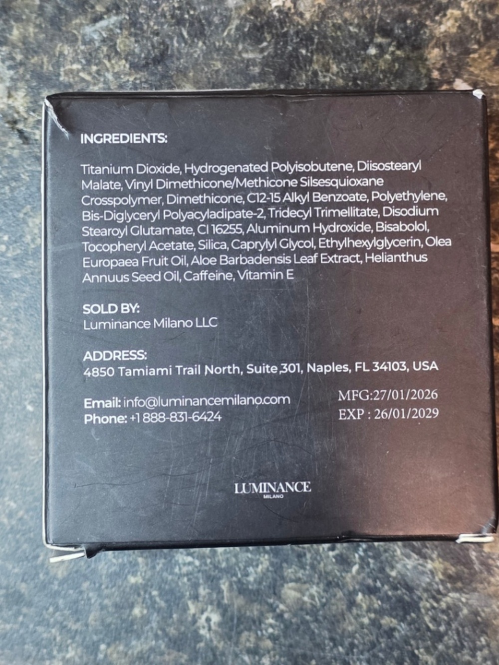 NEW Luminance Milano Under Eye Brightener Caffeine Vitamin E 5g - Picture 4 of 4